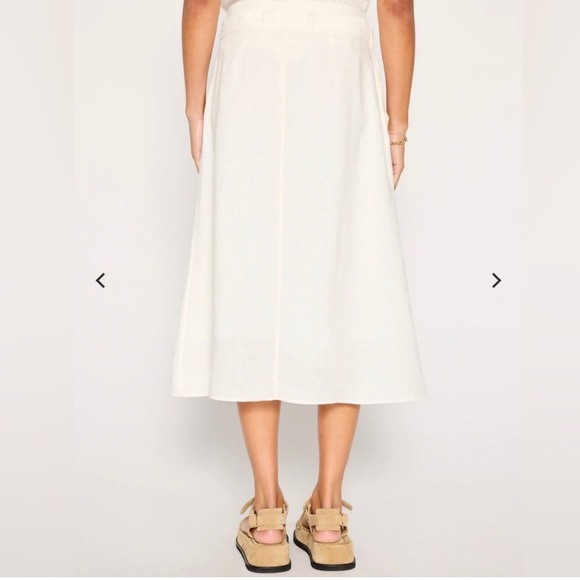 Brochu Walker white linen Teagan skirt - Picture 5 of 11